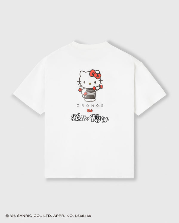 【unisex】CRONOS × HELLO KITTY BIG TEE【WHITE】