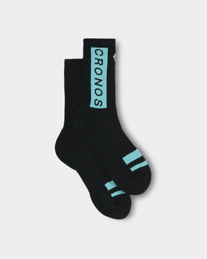 CRONOS BLOCK LOGO SOCKS【T.BLUE】