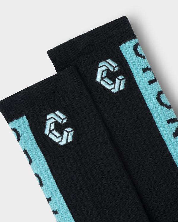 CRONOS BLOCK LOGO SOCKS【T.BLUE】