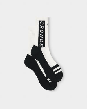 CRONOS BLOCK LOGO SOCKS【WHITE】