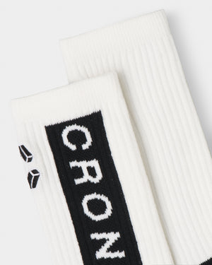 CRONOS BLOCK LOGO SOCKS【WHITE】