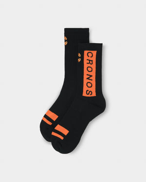 CRONOS BLOCK LOGO SOCKS【ORANGE】