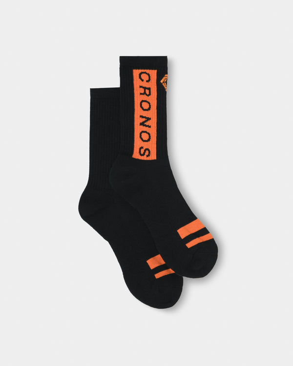 CRONOS BLOCK LOGO SOCKS【ORANGE】