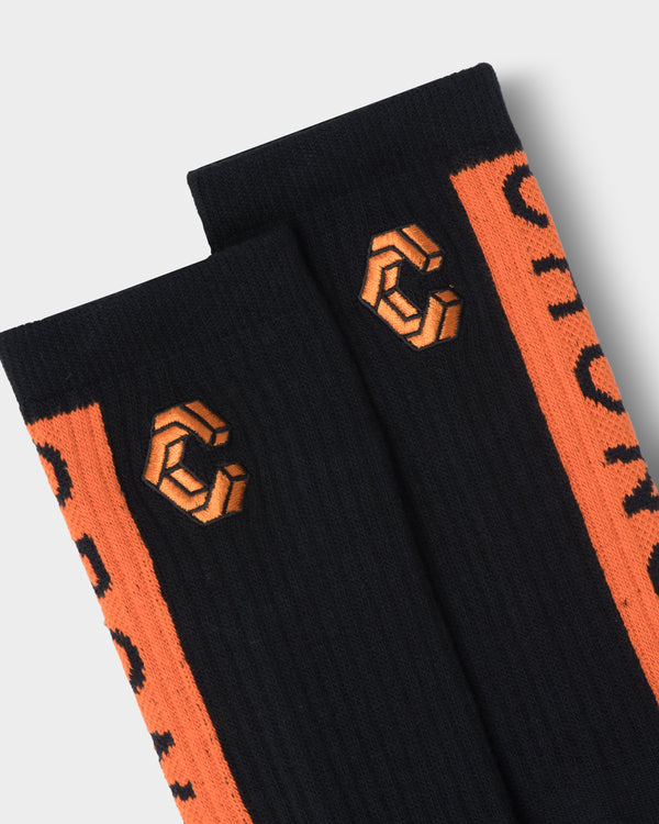 CRONOS BLOCK LOGO SOCKS【ORANGE】