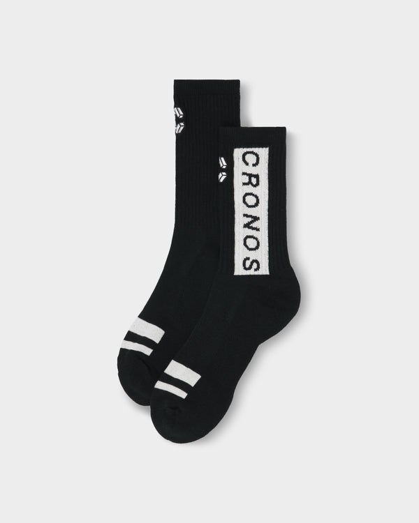 CRONOS BLOCK LOGO SOCKS【BLACK】