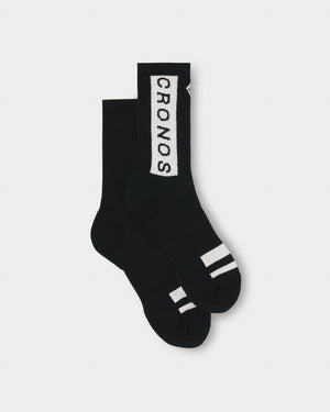 CRONOS BLOCK LOGO SOCKS【BLACK】