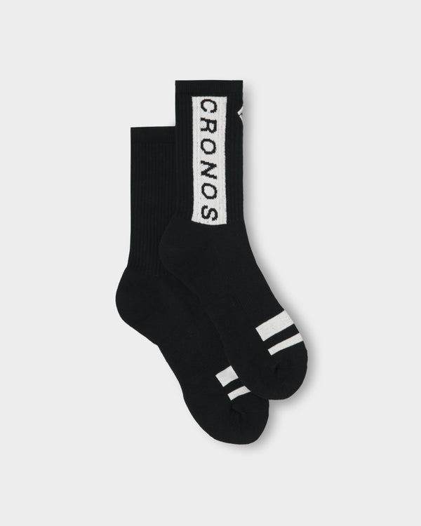 CRONOS BLOCK LOGO SOCKS【BLACK】
