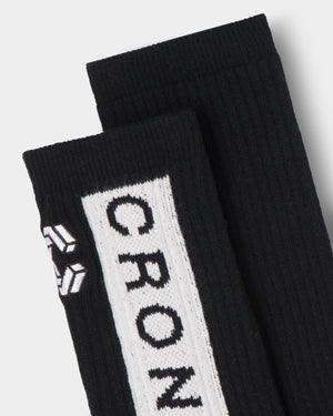 CRONOS BLOCK LOGO SOCKS【BLACK】