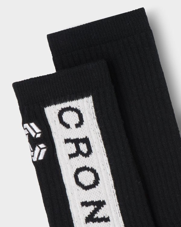 CRONOS BLOCK LOGO SOCKS【BLACK】