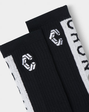 CRONOS BLOCK LOGO SOCKS【BLACK】