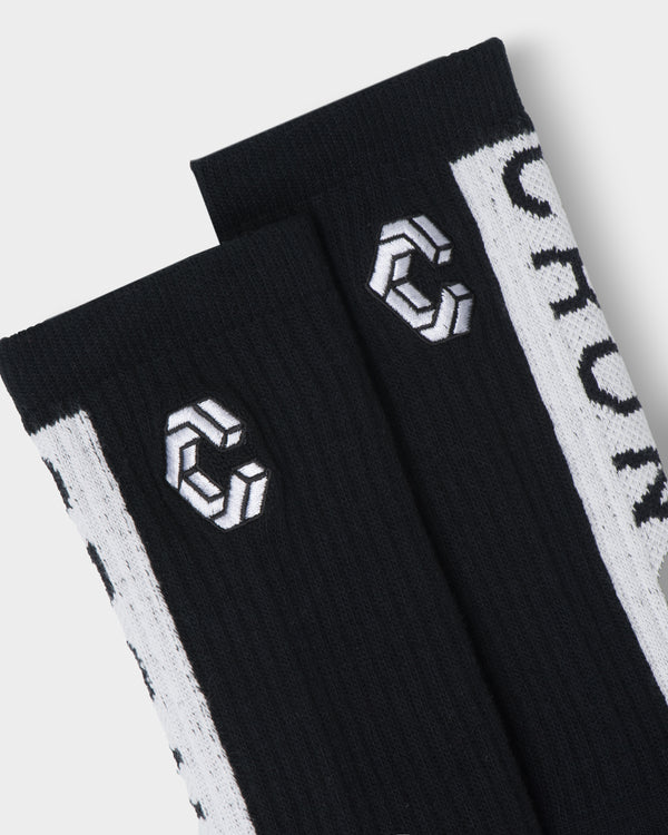 CRONOS BLOCK LOGO SOCKS【BLACK】