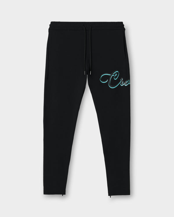 CRONOS HIGH TENSION SCRIPT SKINNY PANTS【BLACK×T.BLUE】