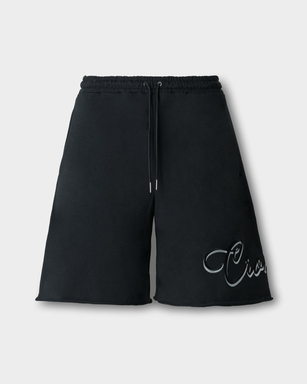 CRONOS SCRIPT RAW HEM SHORTS【BLACK】