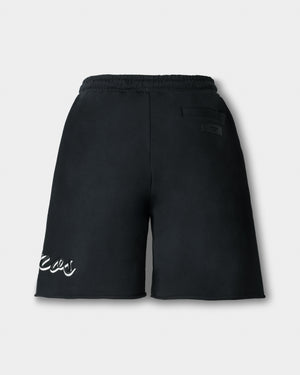 CRONOS SCRIPT RAW HEM SHORTS【BLACK】