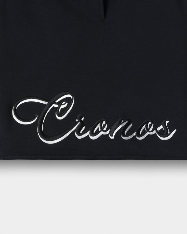 CRONOS SCRIPT RAW HEM SHORTS【BLACK】