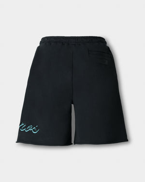 CRONOS SCRIPT RAW HEM SHORTS【BLACK×T.BLUE】