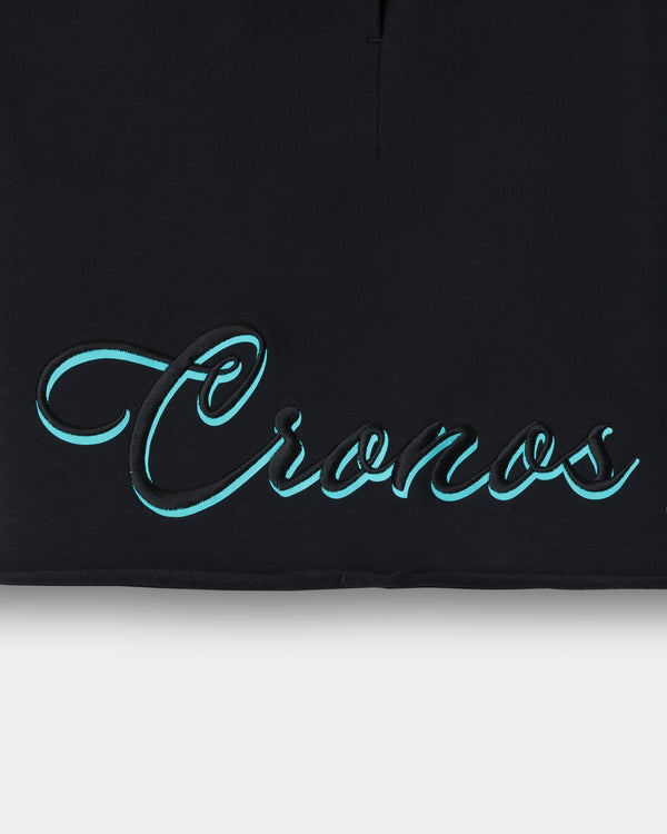 CRONOS SCRIPT RAW HEM SHORTS【BLACK×T.BLUE】