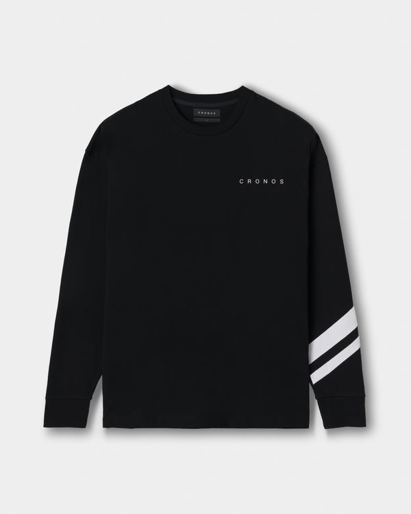 CRONOS VECTOR LINE L/S TEE【BLACK】