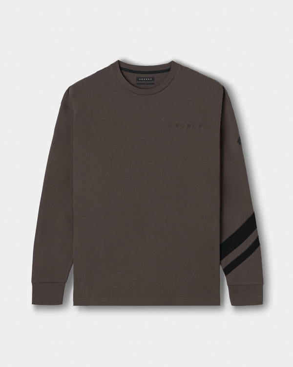 CRONOS VECTOR LINE L/S TEE【BROWN】