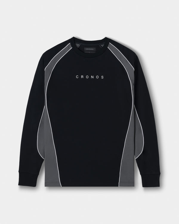 CRONOS ELEMENT L/S TEE【BLACK×GRAY】
