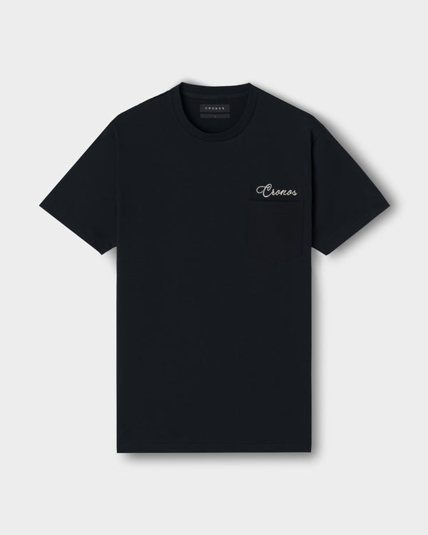 CRONOS SCRIPT POCKET S/S TEE【BLACK】