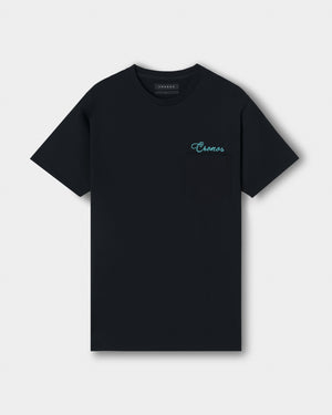 CRONOS SCRIPT POCKET S/S TEE【BLACK×T.BLUE】