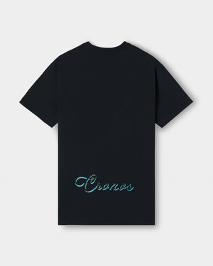 CRONOS SCRIPT POCKET S/S TEE【BLACK×T.BLUE】