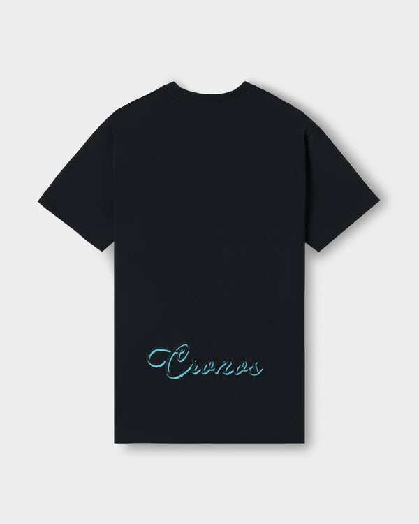 CRONOS SCRIPT POCKET S/S TEE【BLACK×T.BLUE】