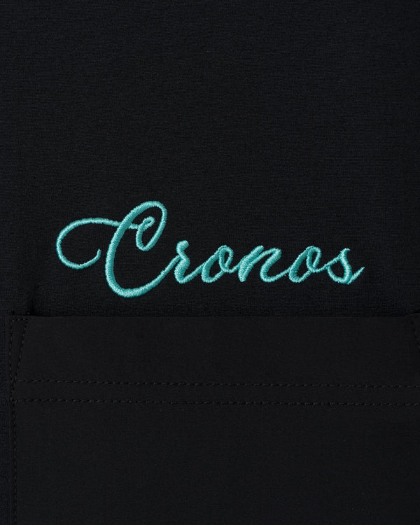 CRONOS SCRIPT POCKET S/S TEE【BLACK×T.BLUE】