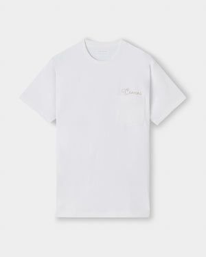 CRONOS SCRIPT POCKET S/S TEE【WHITE】