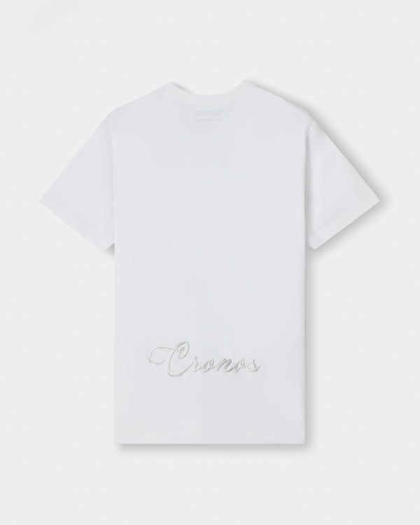 CRONOS SCRIPT POCKET S/S TEE【WHITE】