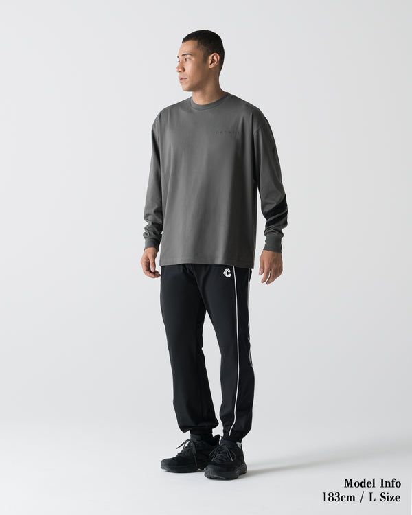 CRONOS VECTOR LINE L/S TEE【D.GRAY】