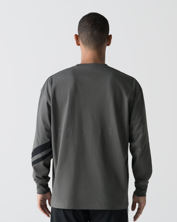 CRONOS VECTOR LINE L/S TEE【D.GRAY】
