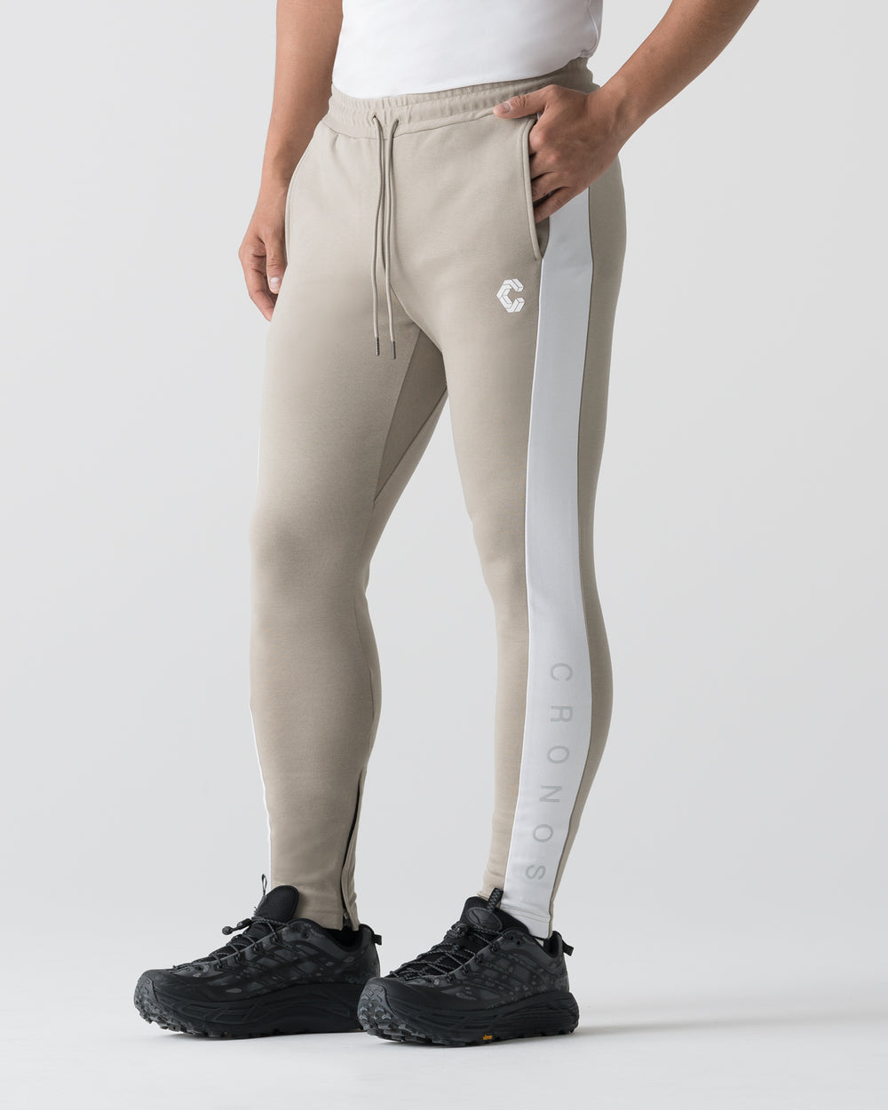 CRONOS BOLD LINE SKINNY PANTS【GREIGE】