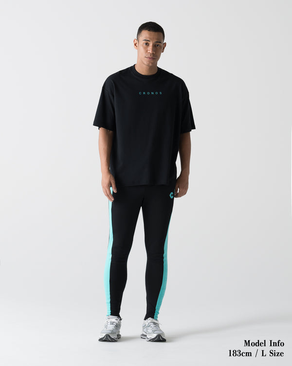 CRONOS BOLD LINE SKINNY PANTS【BLACK×T.BLUE】