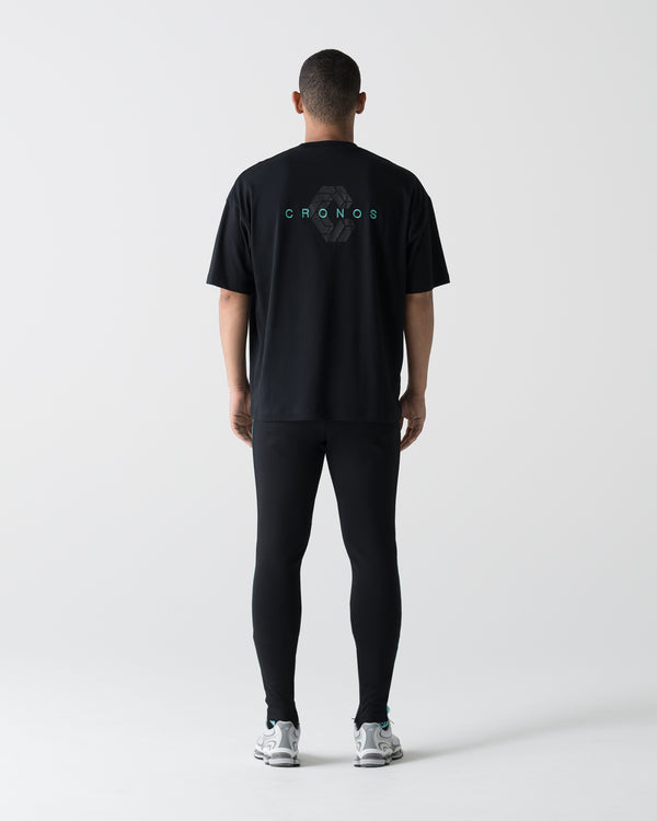 CRONOS BOLD LINE SKINNY PANTS【BLACK×T.BLUE】