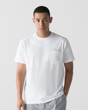 CRONOS SCRIPT POCKET S/S TEE【WHITE】