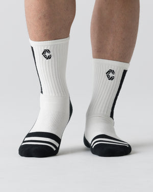 CRONOS BLOCK LOGO SOCKS【WHITE】