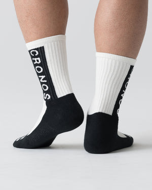 CRONOS BLOCK LOGO SOCKS【WHITE】