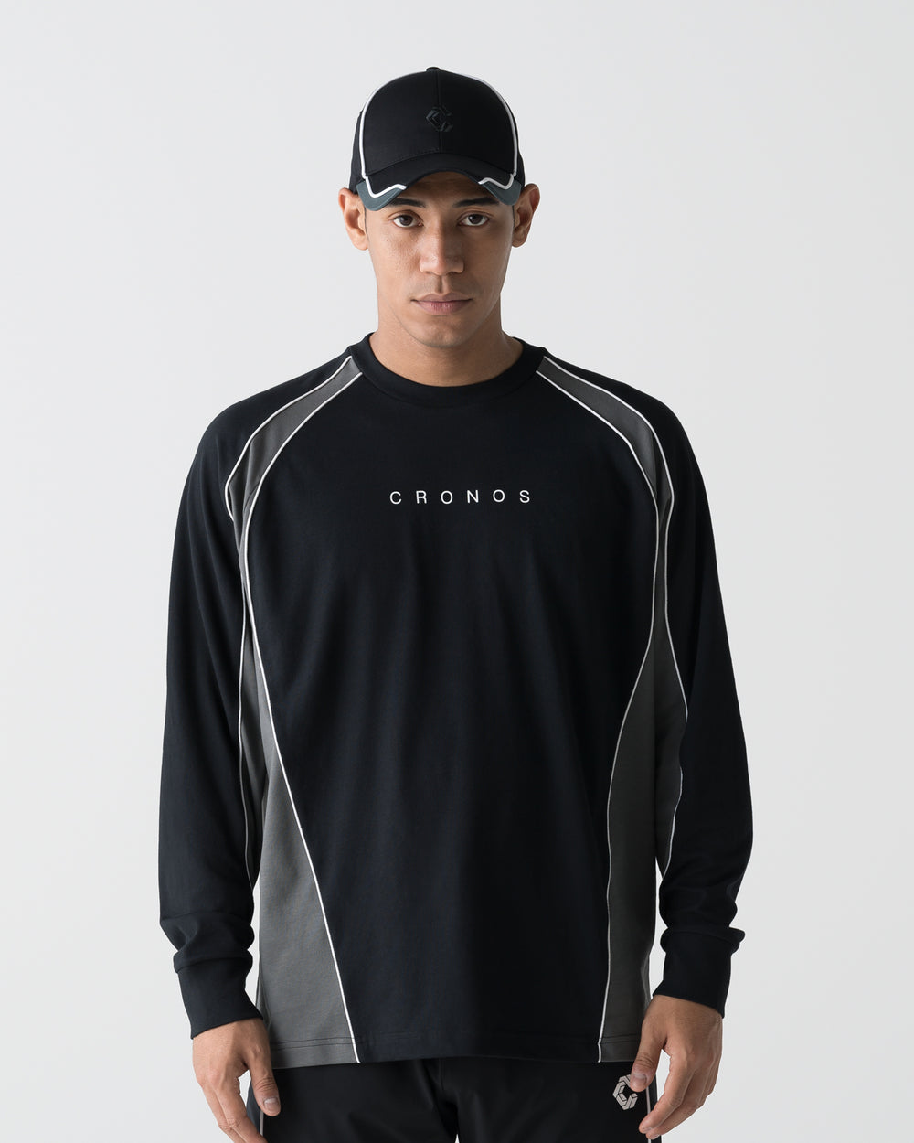 CRONOS ELEMENT L/S TEE【BLACK×GRAY】