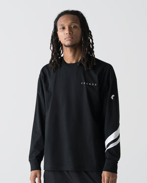 CRONOS VECTOR LINE L/S TEE【BLACK】