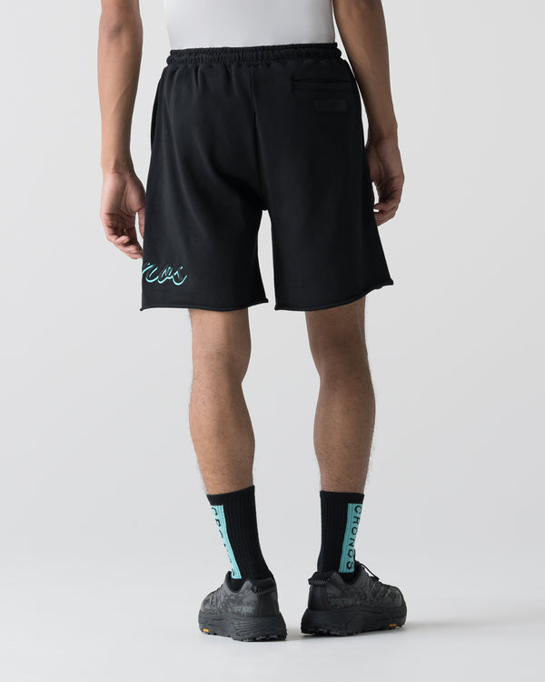 CRONOS SCRIPT RAW HEM SHORTS【BLACK×T.BLUE】