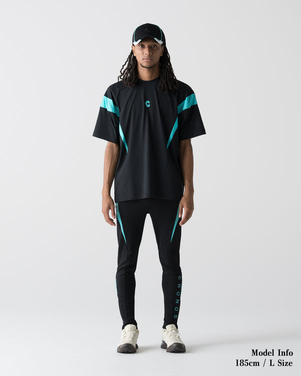 CRONOS CONTOUR SKINNY PANTS【BLACK×T.BLUE】