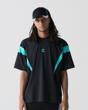 CRONOS CONTOUR S/S TEE【BLACK×T.BLUE】