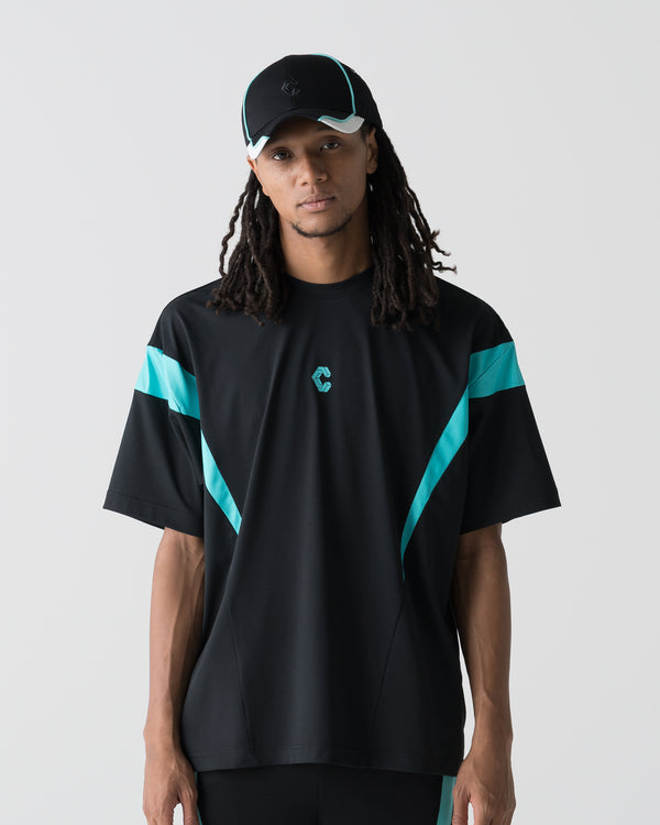 CRONOS CONTOUR S/S TEE【BLACK×T.BLUE】
