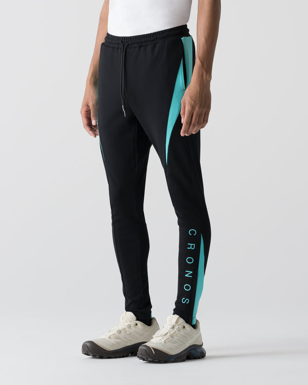 CRONOS CONTOUR SKINNY PANTS【BLACK×T.BLUE】
