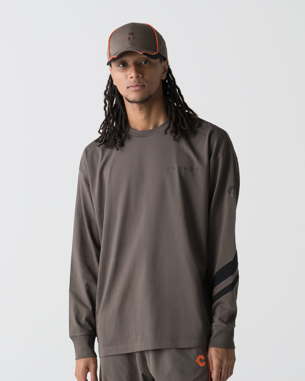 CRONOS VECTOR LINE L/S TEE【BROWN】