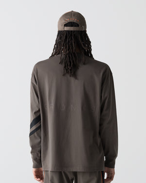 CRONOS VECTOR LINE L/S TEE【BROWN】