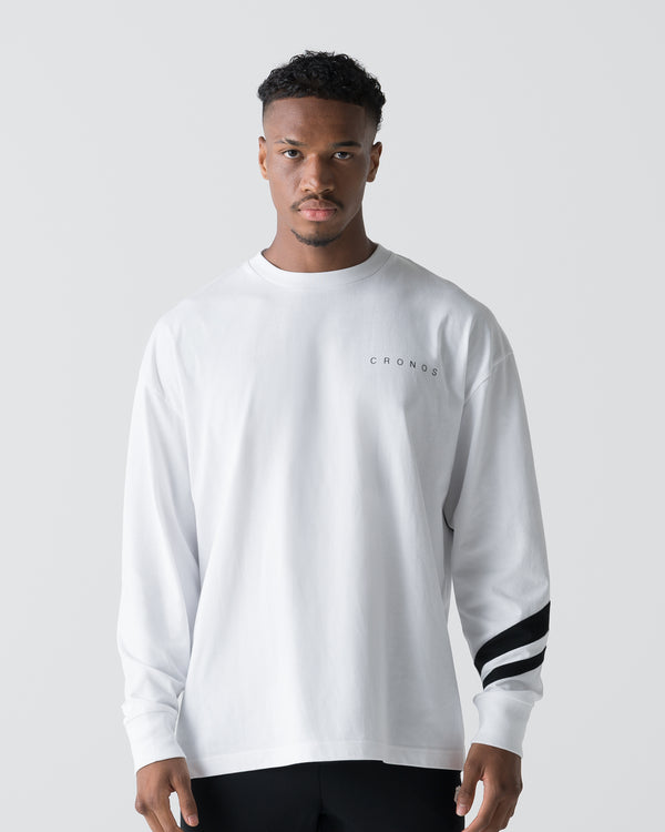 CRONOS VECTOR LINE L/S TEE【WHITE】
