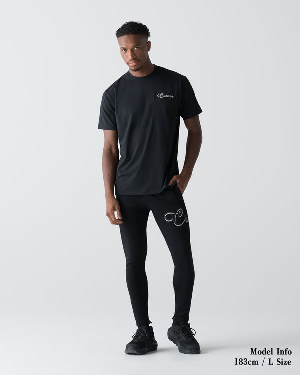 CRONOS SCRIPT POCKET S/S TEE【BLACK】